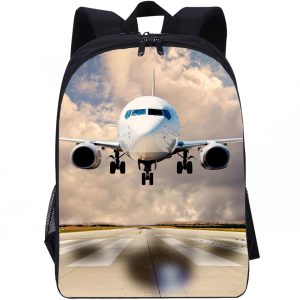 Airplane Print School Bag – (Tiranga Bag)